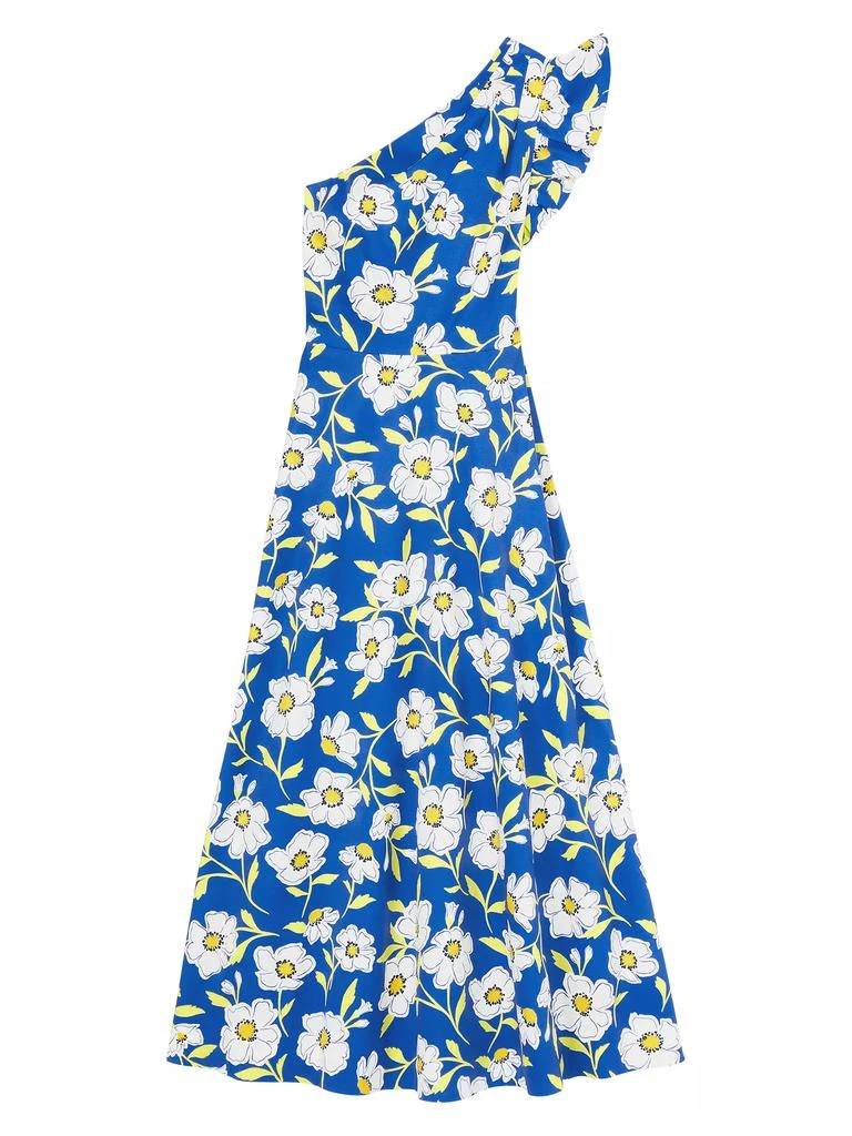 Kate Spade Sunshine Floral Ruffled Faille Midi-Dress 1