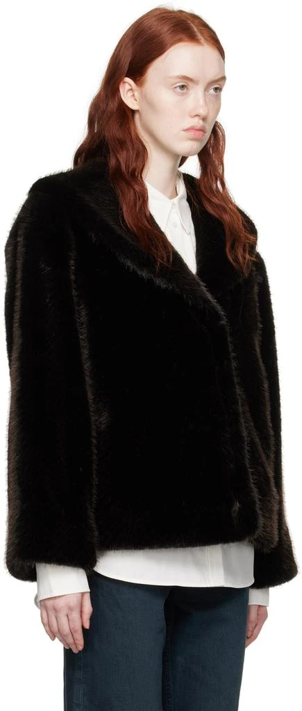 ANINE BING Black Hilary Faux-Fur Jacket 2