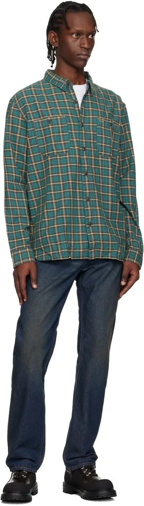 RRL Blue Flannel Shirt 4