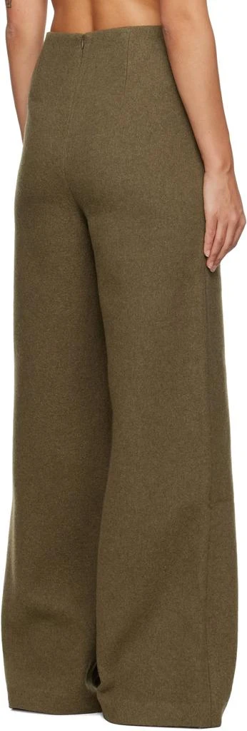 Róhe Khaki Palazzo Wool Trousers 3