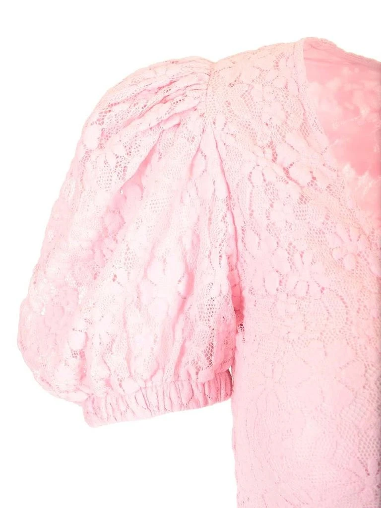 ROTATE Birger Christensen ROTATE Lace Puff Sleeve Midi Dress 4