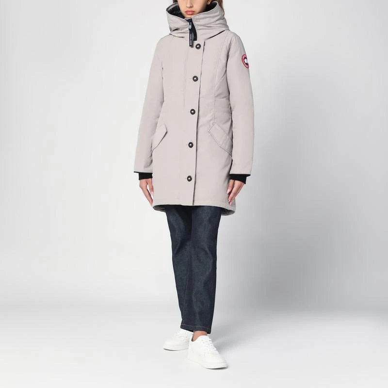 Canada Goose Rossclair parka in Limestone colour nylon 2