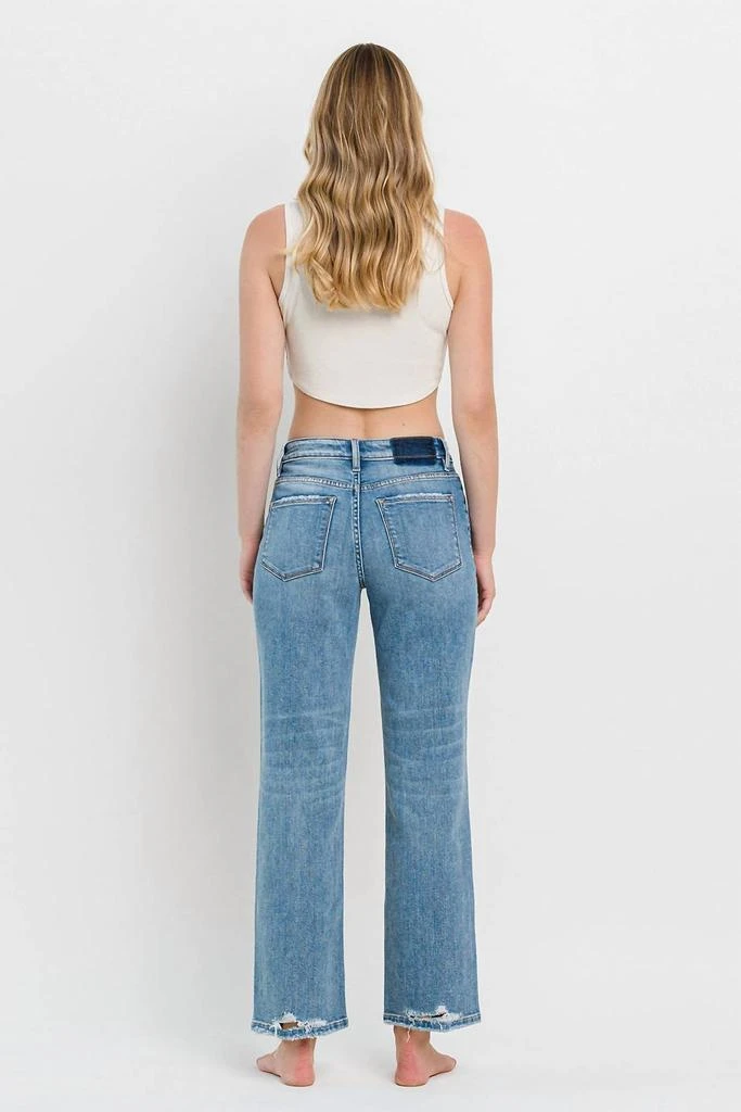 VERVET BY FLYING MONKEY Vervet By Flying Monkey - High Rise Distressed Slim Wide Jeans-joysome 2