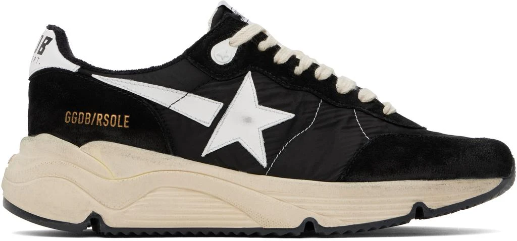 Golden Goose Black & White Running Sole Sneakers 1