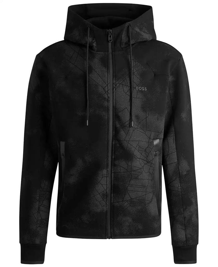 Hugo Boss Men’s Reflective Artwork Zip-Up Hoodie 3