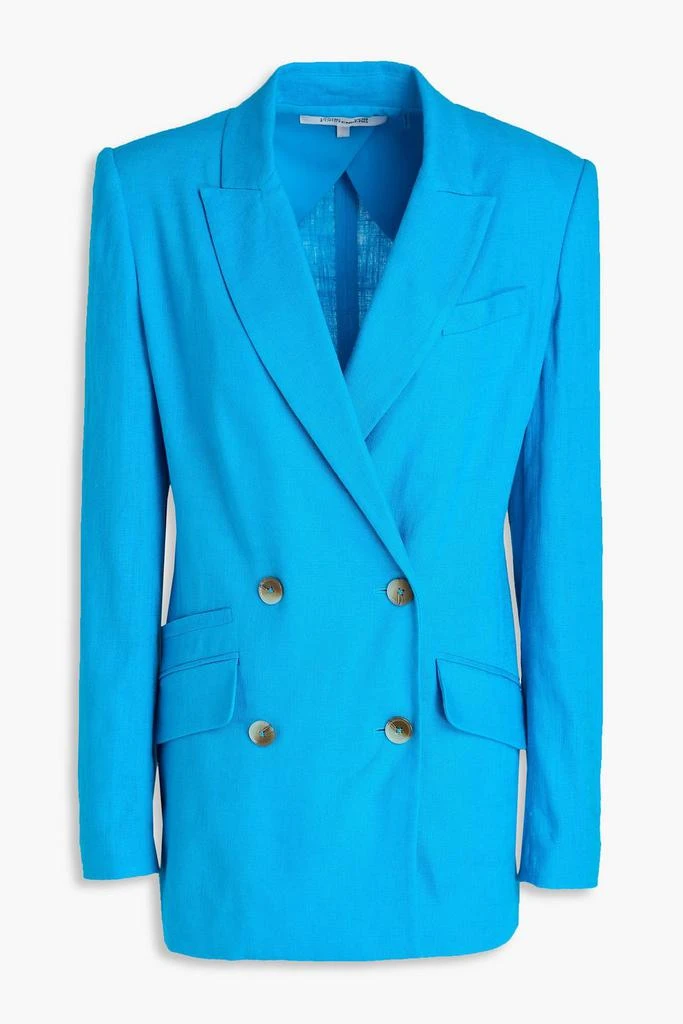 Diane von Furstenberg Madison double-breasted slub woven blazer