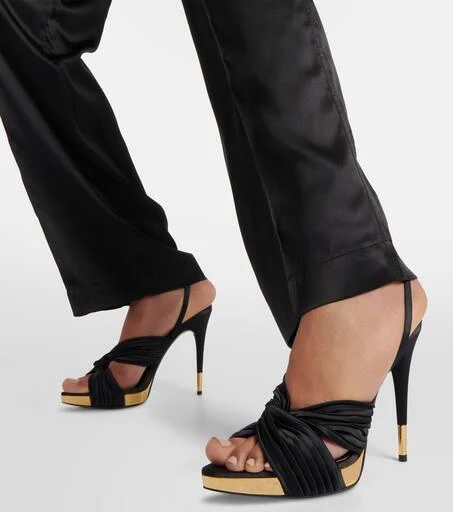 Tom Ford Satin platform sandals 4