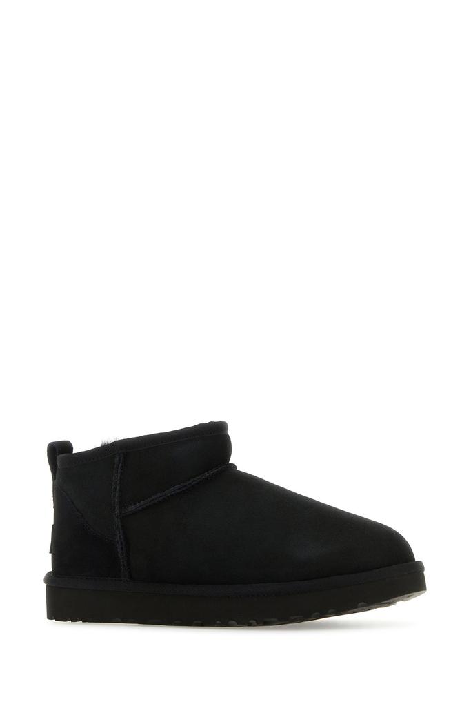 UGG Black suede Classic Ultra Mini ankle boots