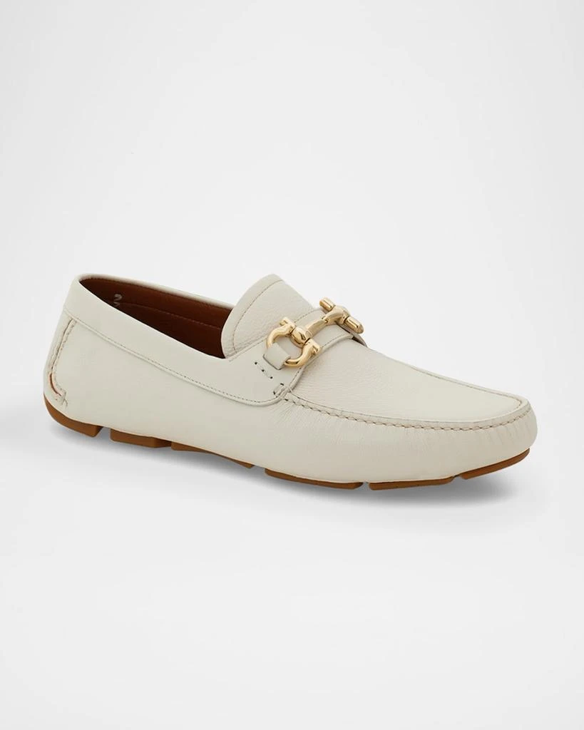 Salvatore Ferragamo Men's Parigi Leather Gancini-Bit Driver Loafers 2