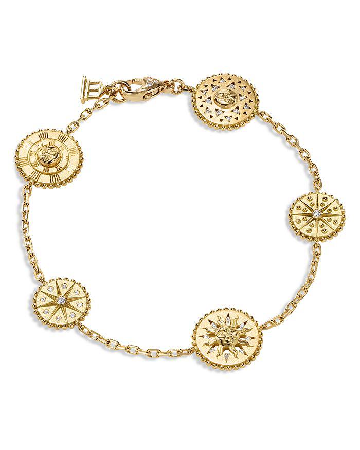 Temple St. Clair 18K Yellow Gold 
Diamond Orbit Station Bracelet