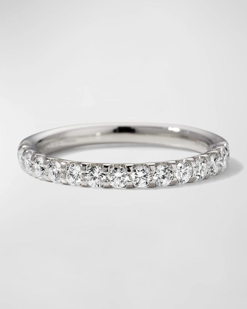 Memoire Platinum Half-Round Diamond Band, Size 6.5, 0.47-0.54tcw 1