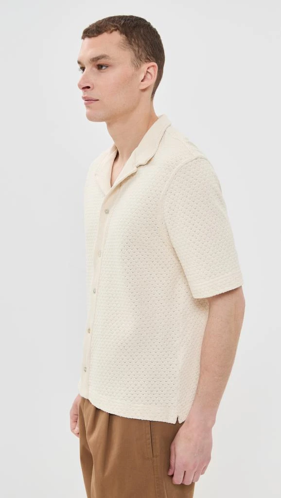 Officine Générale Kai Textured Button Down Polo 3