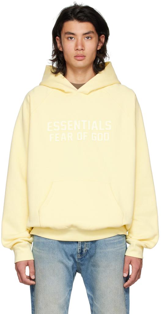 Fear of God ESSENTIALS Yellow Raglan Hoodie