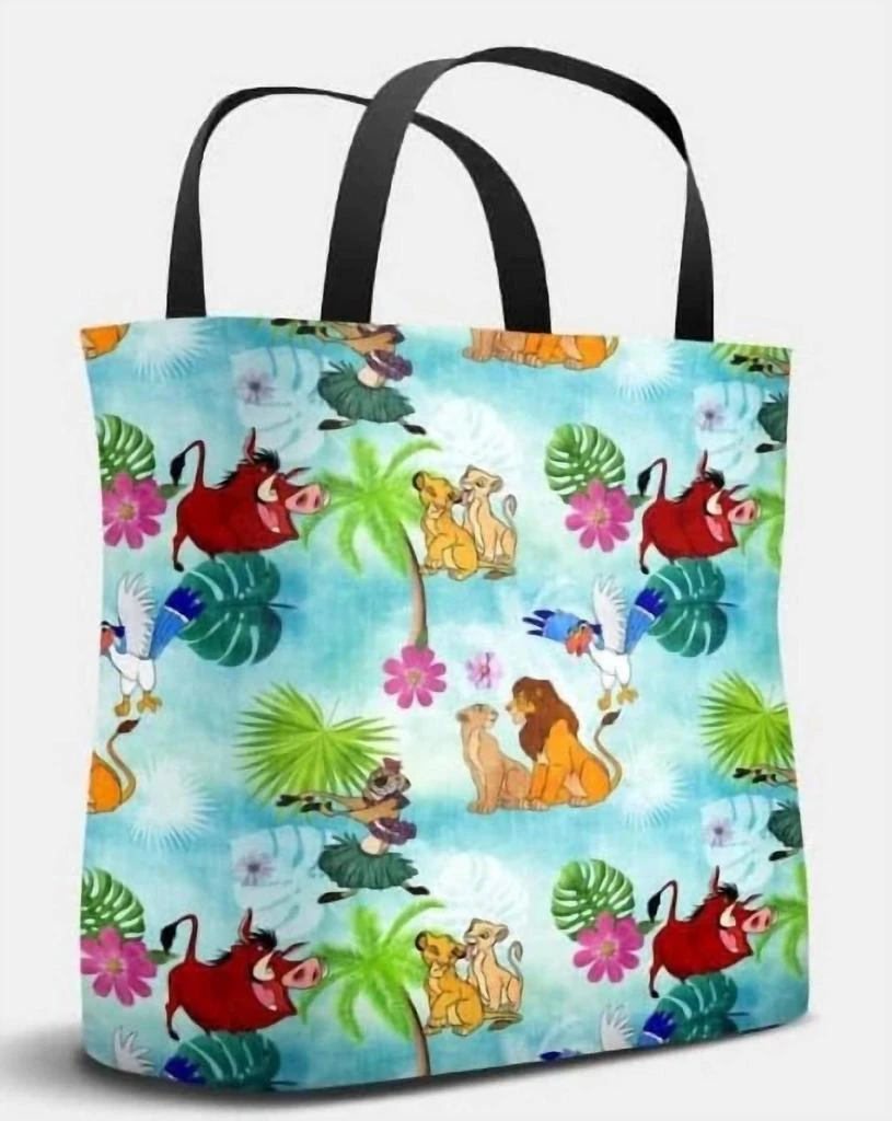 Lucky Cactus Hakuna Matata Tote Bag In Lion & Friends 1