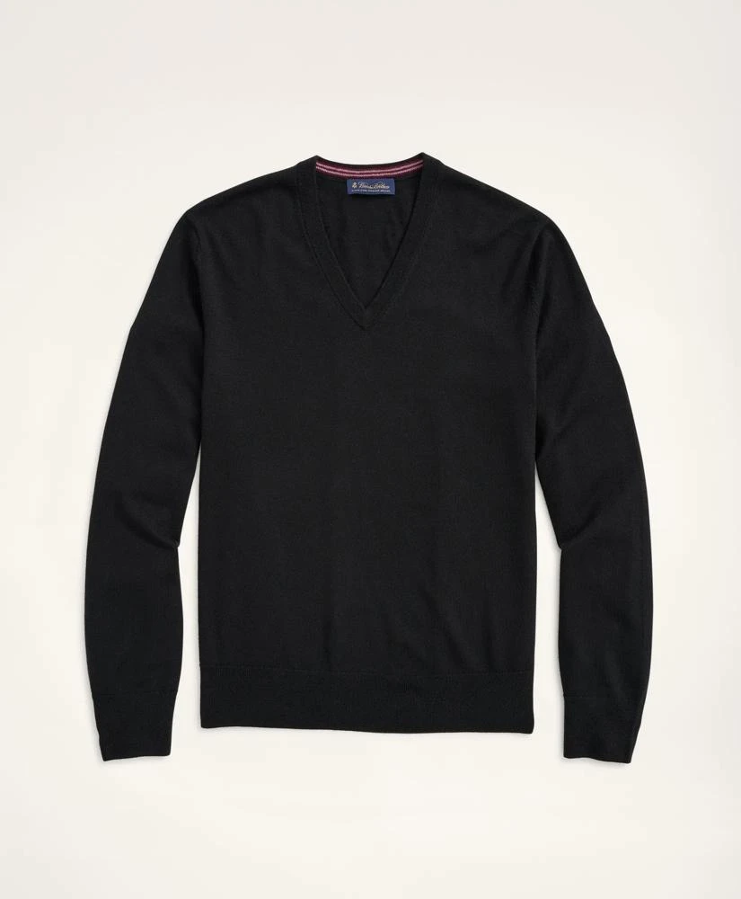Brooks Brothers Big & Tall Merino Wool V-Neck Sweater 1