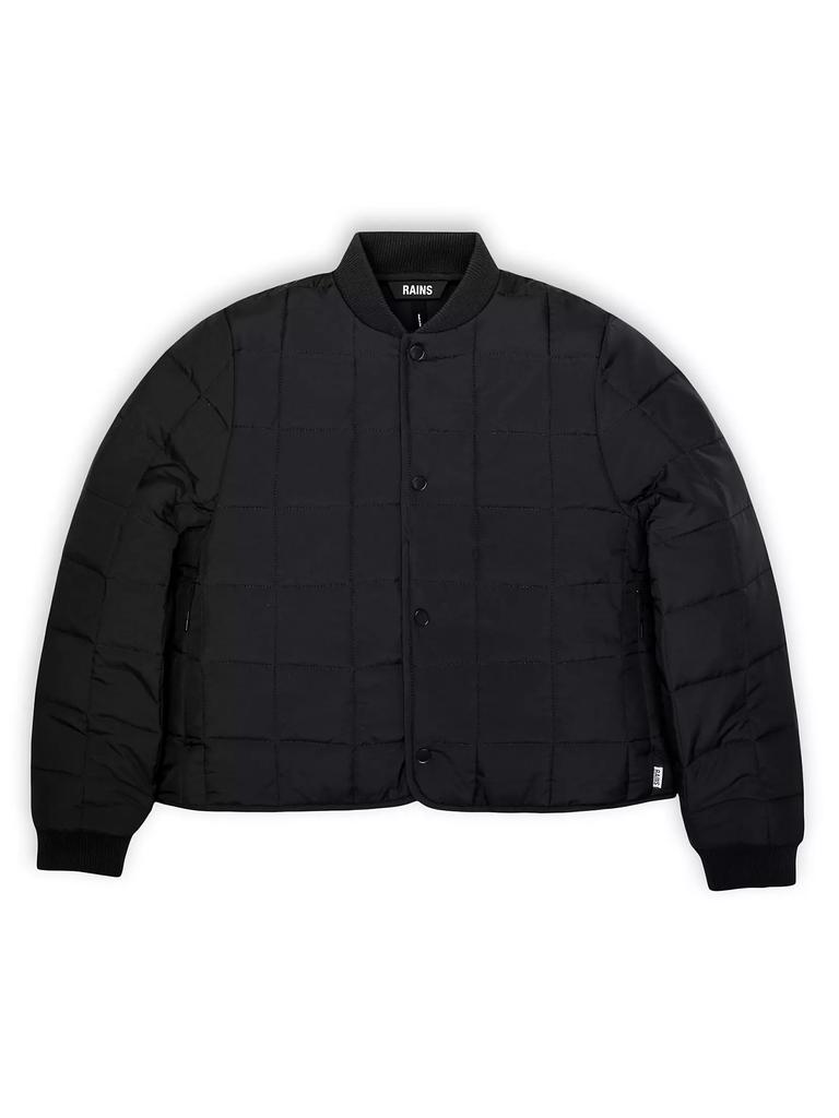 Rains Drenched Quilted Ripstop Crop Bomber Jacket
