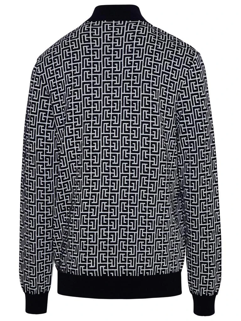Balmain Balmain Monogram-Intarsia Knitted Roll-Neck Jumper 2