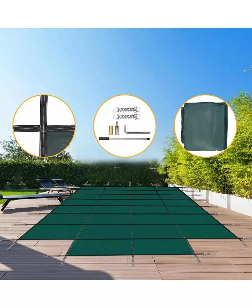 Streamdale Furniture Pool Safety Cover for 18x36ft Inground Pools, Step Area,Mesh