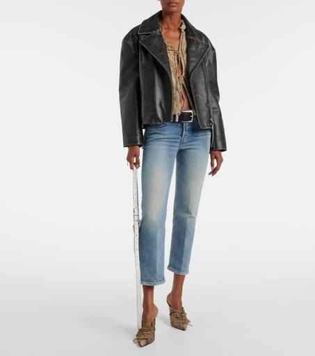Re/Done Mid Rise Stove Pipe straight jeans 2