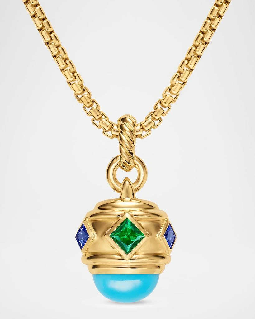 David Yurman Renaissance Amulet with Gemstones in 18K Gold