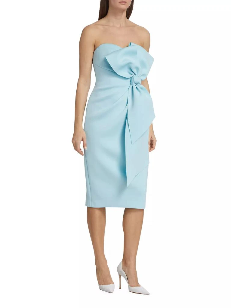 Badgley Mischka Strapless Bow-Embellished Dress 4