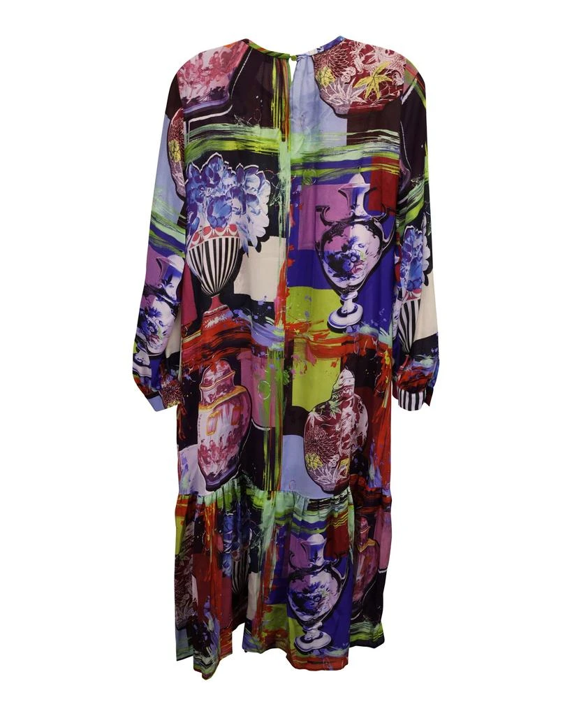 Max Mara Weekend Max Mara Cassino Printed Midi Dress in Multicolor Silk 2