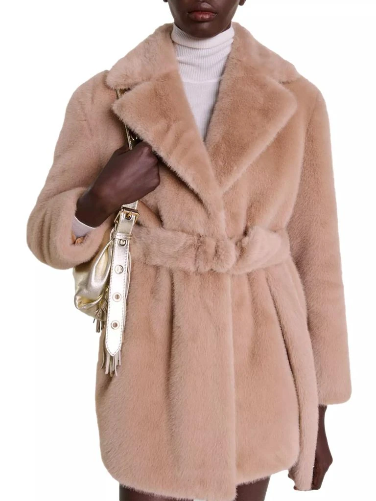 Maje Faux Fur Coat 7