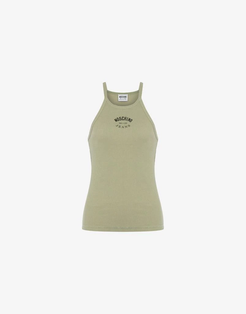 Moschino Jeans Stretch Cotton Ribbed Tank Top 1