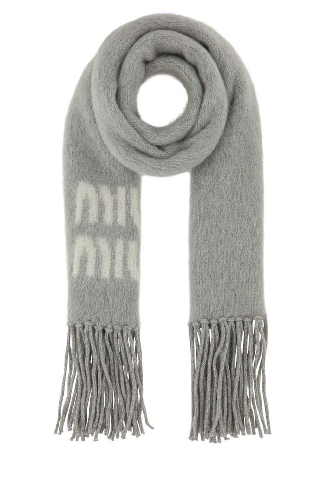 Miu Miu Logo mohair-blend scarf - Scarves - Free Shipping