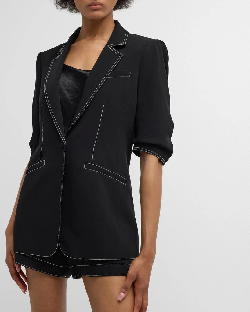 Cinq a Sept Khloe Crepe 3/4-Sleeve Blazer 7