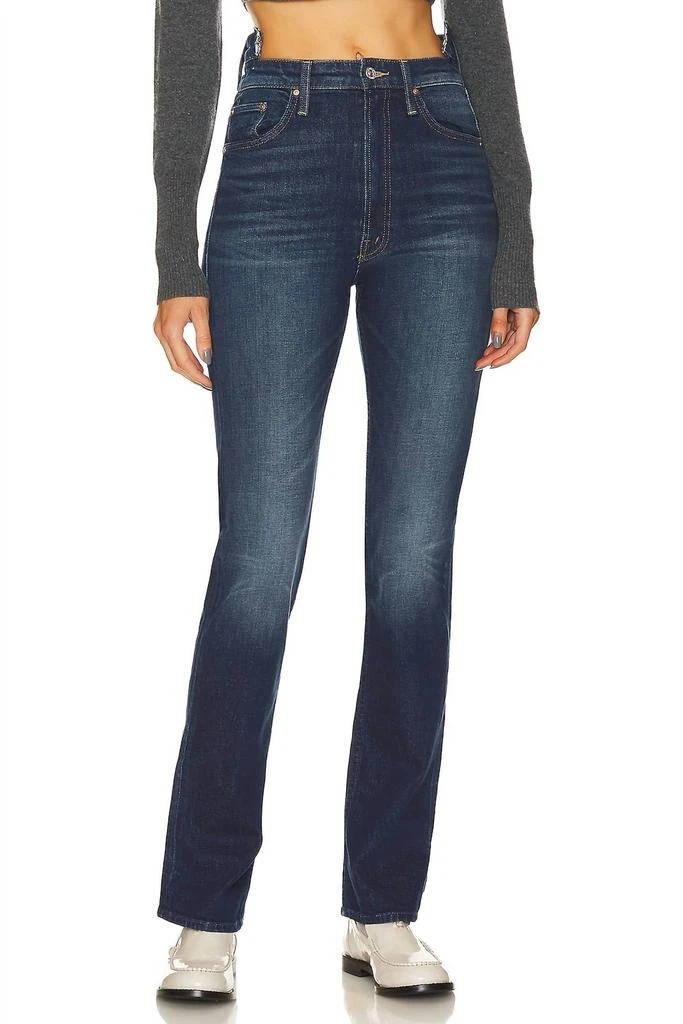 MOTHER High Waisted Rider Shift Sneak Jeans In Digital Underground 1