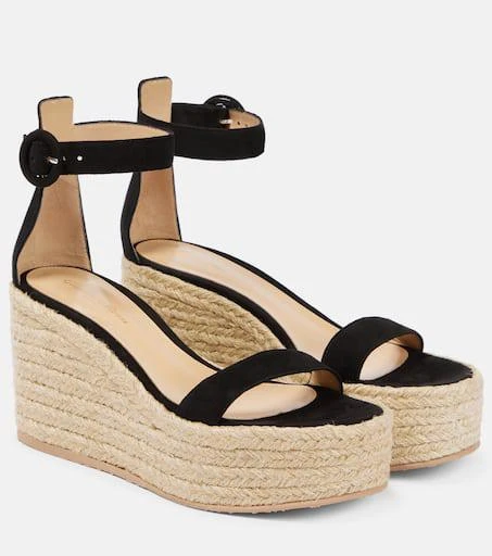 Gianvito Rossi Portofino suede espadrille wedges 1