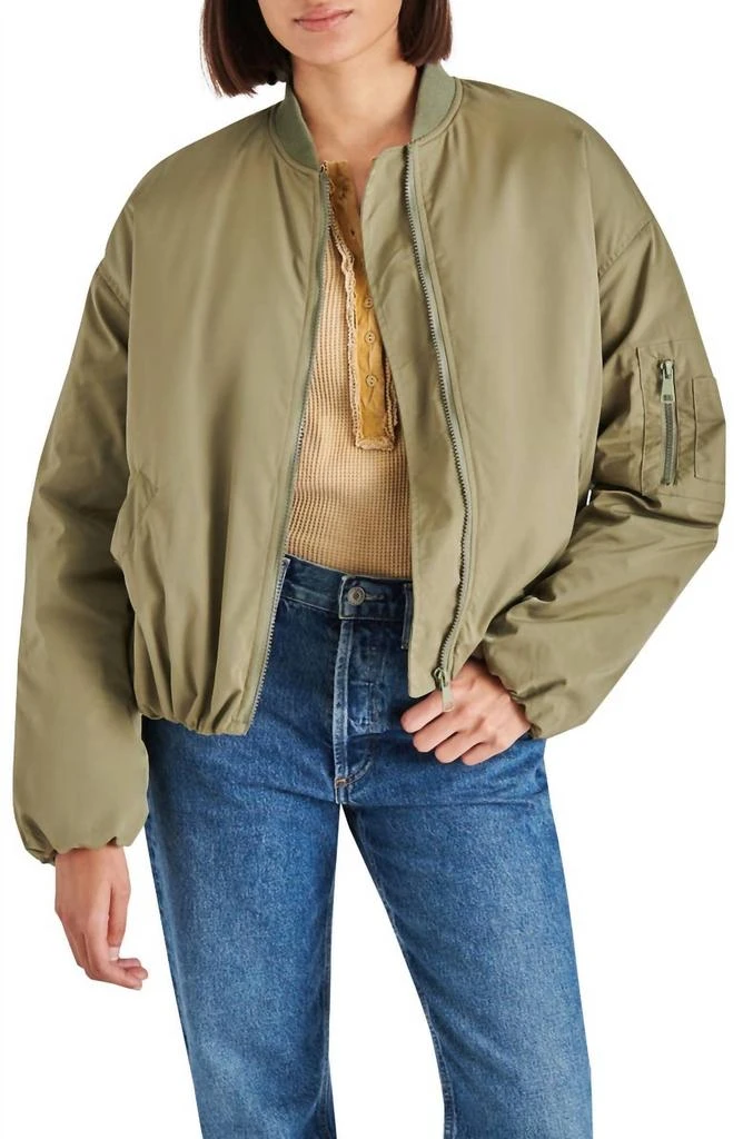 Steve Madden Vida Jacket In Dusty Olive 1