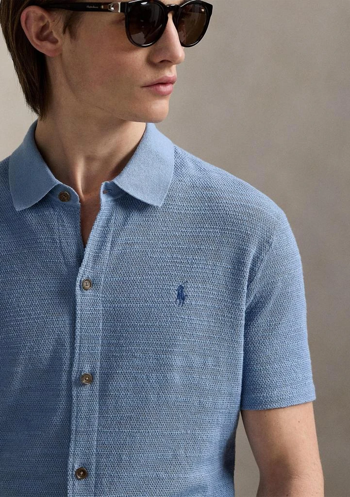 Ralph Lauren Textured Cotton-Linen Shirt Sweater 3