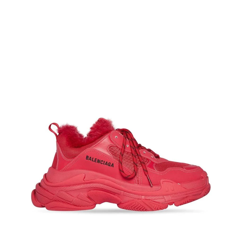 Balenciaga Balenciaga Triple S Fur Sneakers