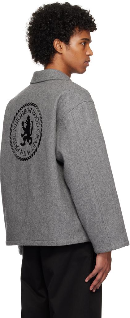 NEIGHBORHOOD Gray Melton Zip Work Jacket - Jackets - Free Shipping