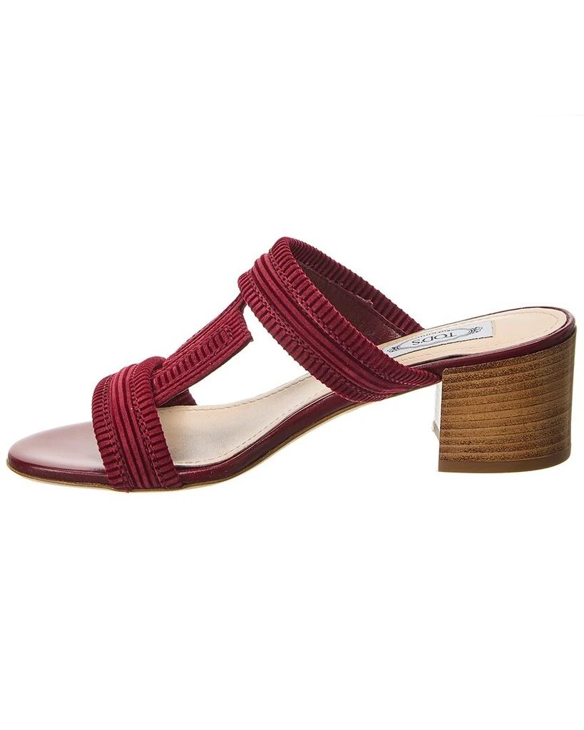Tod's Double T Strap Suede Sandals 2
