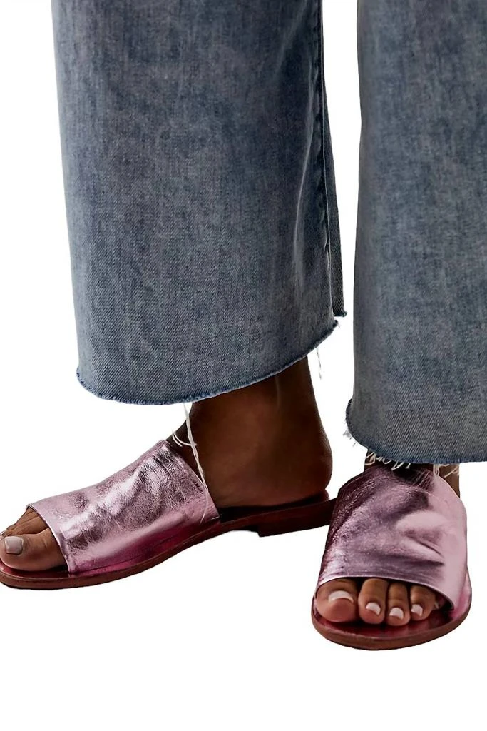 Free People Women's Vicente Slide Sandals In Metallic Pink 1
