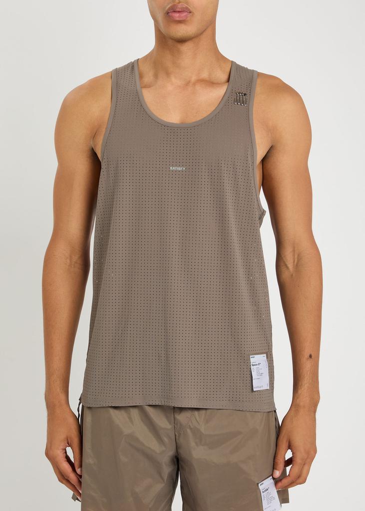 Satisfy Space-O perforated stretch-jersey vest
