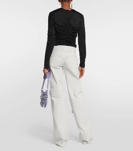 BLUMARINE Low-rise denim cargo pants 3