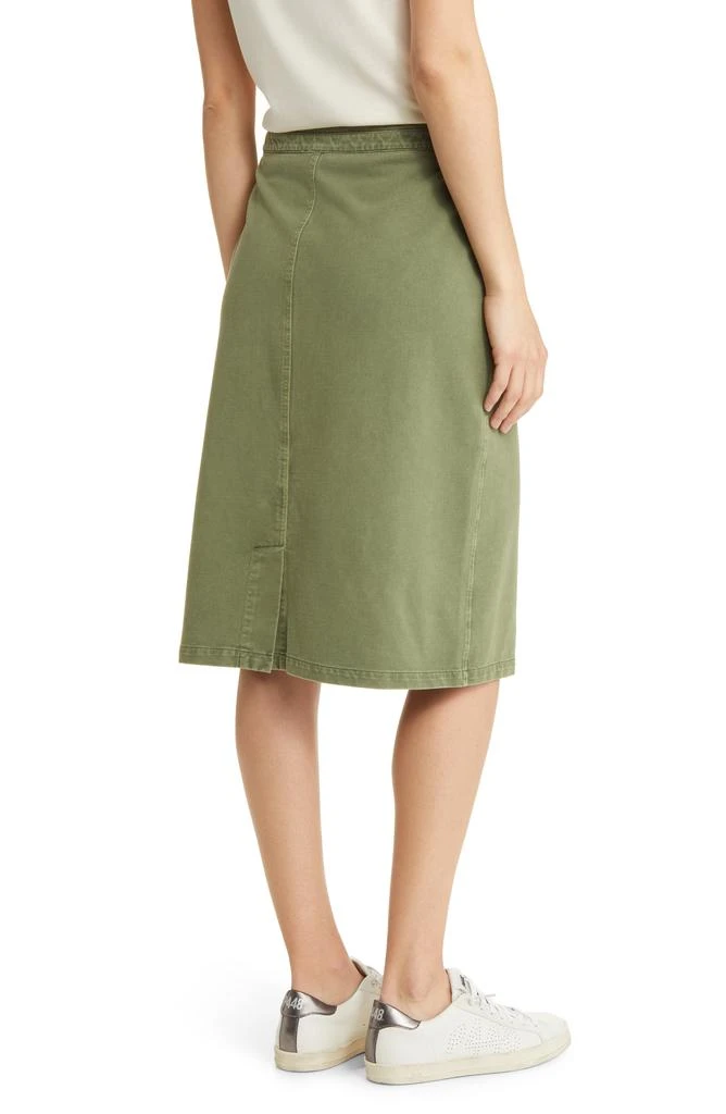 Caslon<sup>®</sup> Relaxed Zip Front Twill Midi Skirt 2