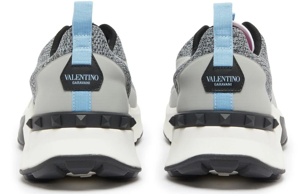 Valentino True Act openwork fabric and rubberized fabric sneakers 4