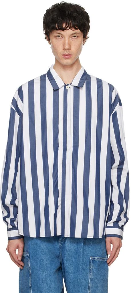 SUNNEI Blue & White Over Shirt 1
