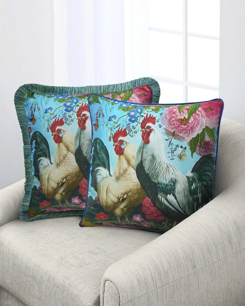Yana Movchan Two Brothers Fringe Silk Pillow 2