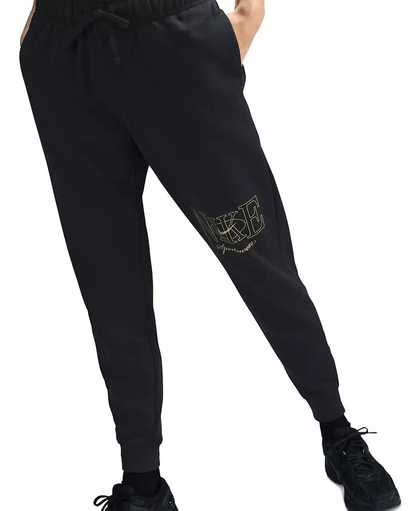 NIKE Women's Mid-Rise Club Fleece Shine Joggers 4