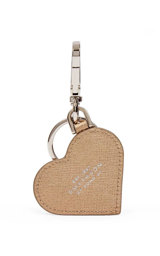 SMYTHSON Smythson - Panama Leather Heart Keyring - Bronze - Moda Operandi