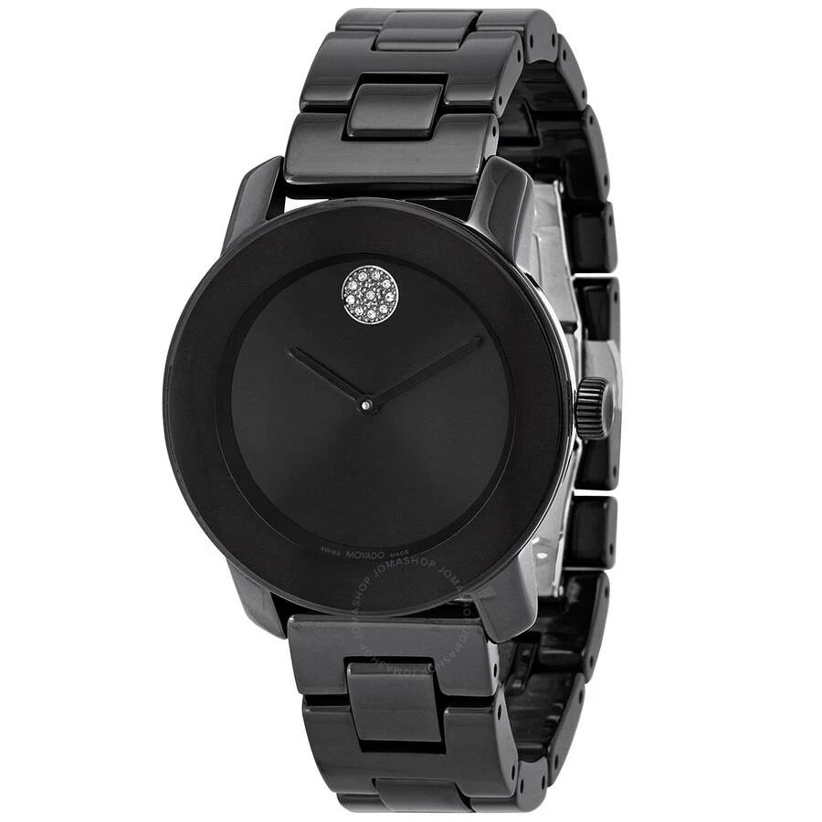 Movado Open Box - Movado Bold Ceramic Quartz Black Dial Ladies Watch 3600803 1