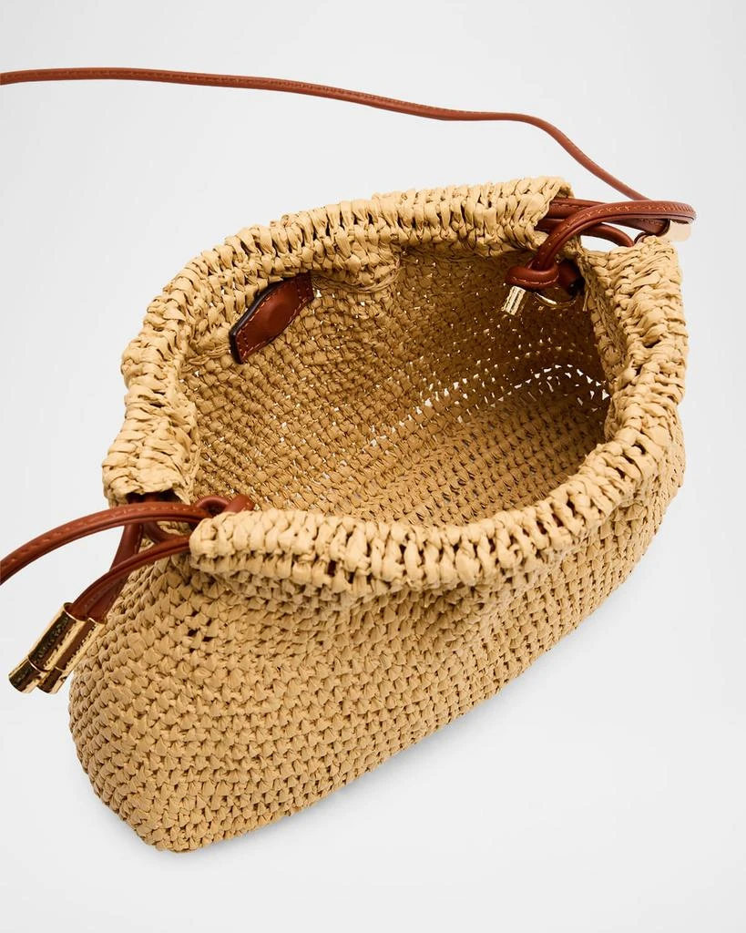 Ulla Johnson Lali Ruched Raffia Clutch Bag 3