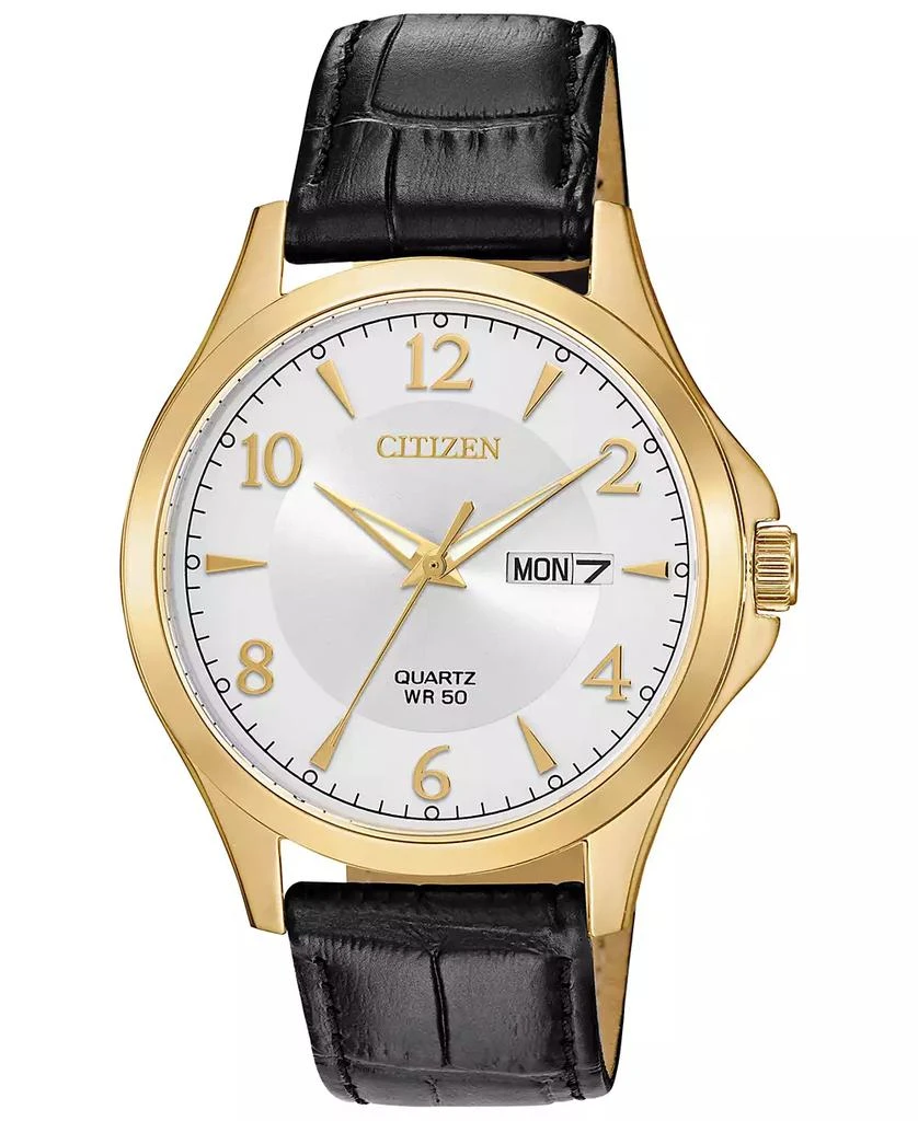 Citizen Men's Quartz Brown Leather Strap Watch 41mm 1