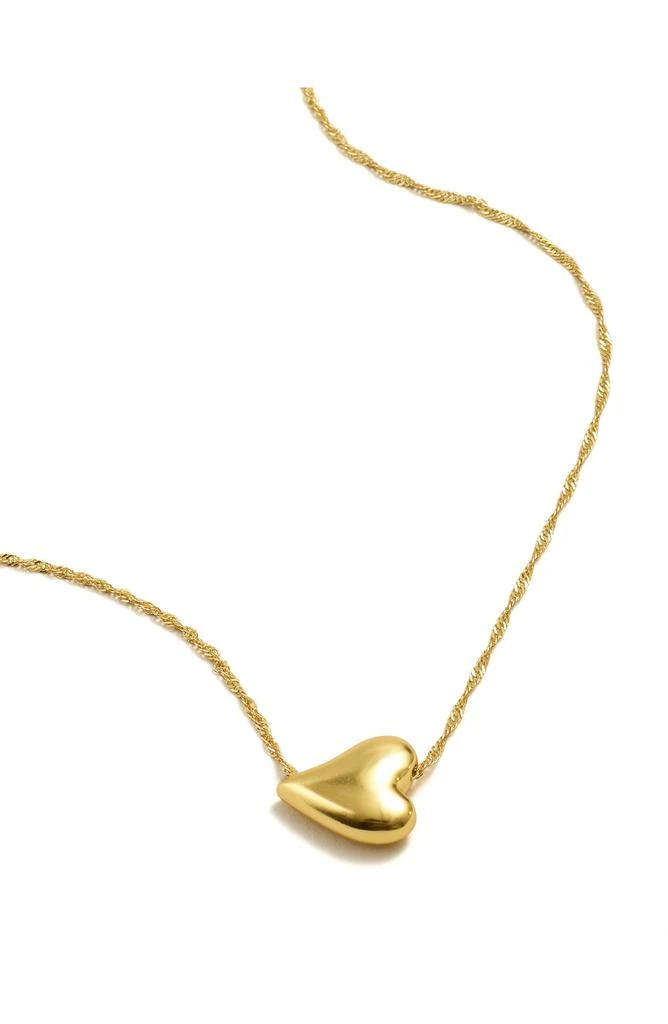Madewell Puffy Heart Pendant Choker Necklace 2